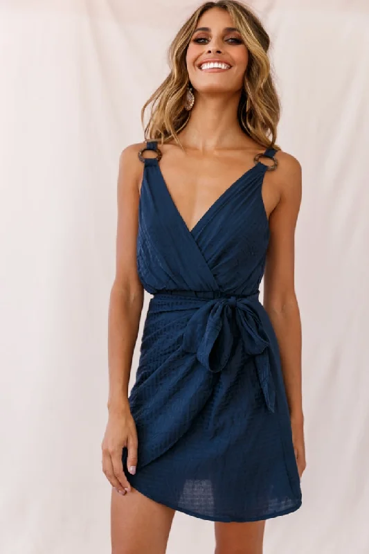 Kay Wrap Skirt Dress Navy