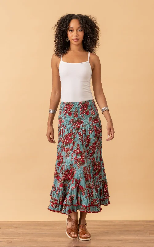 Macarena Skirt, Long, Passion Flower