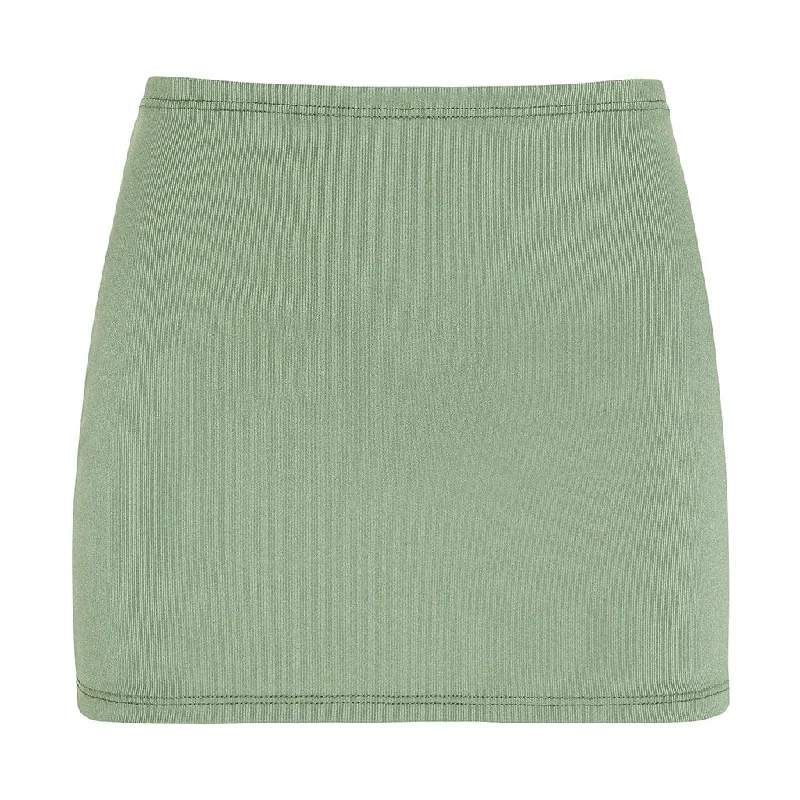 Micro Skirt | Sage Green Rib