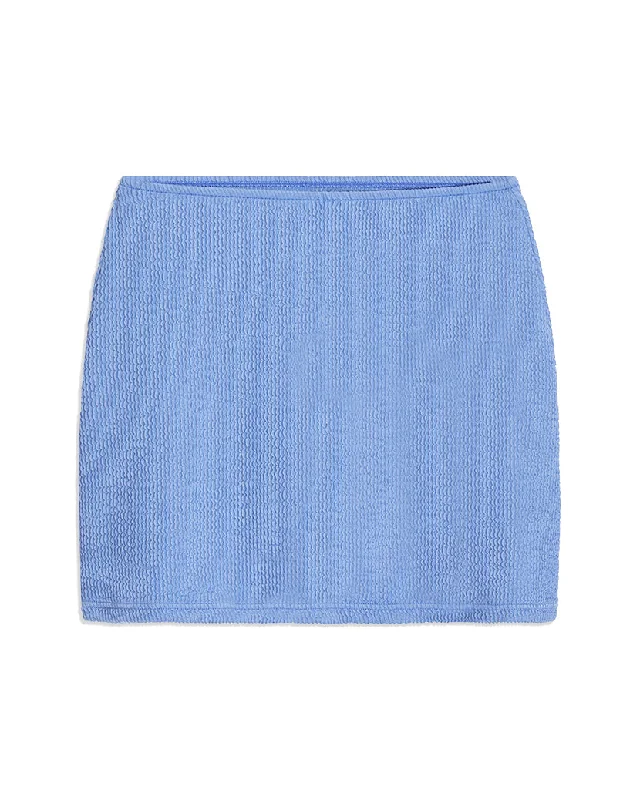 Tube Spongie Seersucker Skirt | Blue Jean