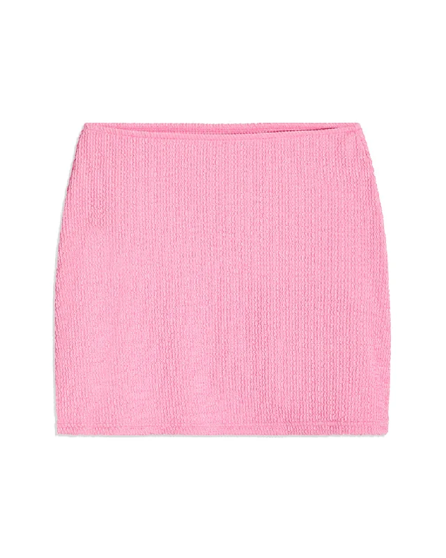 Tube Spongie Seersucker Skirt | Bubblegum Pink